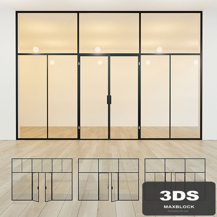 Glass partition. Door. 40