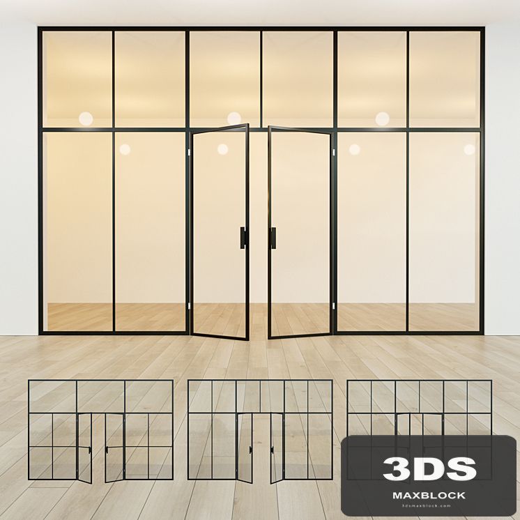 Glass partition. Door. 41