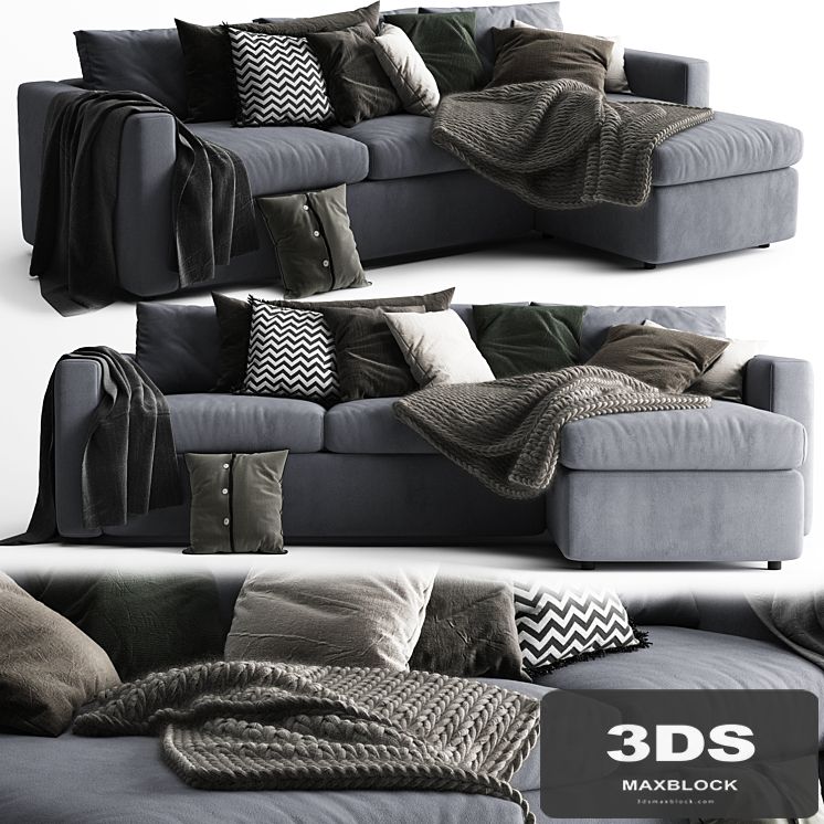 Ikea Vimle Chaise Longue Sofa - Scandinavian Set