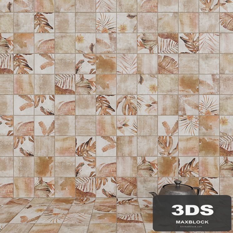 ZYX by Colorker AMAZONIA TROPIC COTTO tile set