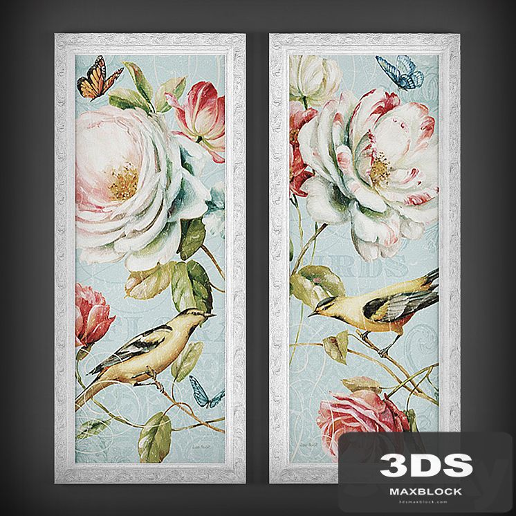 The collection of paintings "Birds and Flowers"