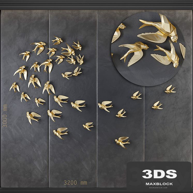 Birds GR _ Decorative Panel 1