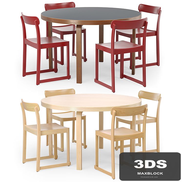 Artek Aalto Table round and Atelier Chair