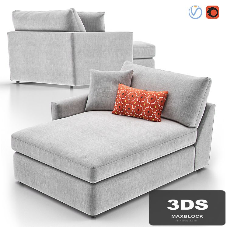 LOUNGE II PETITE Outdoor Upholstered Chaise