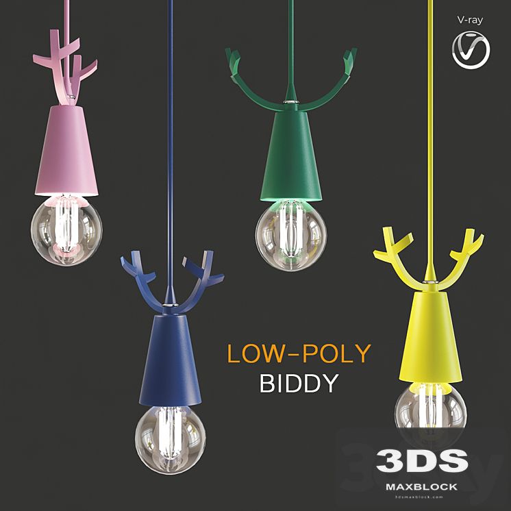 Scandlight Biddy Chandelier (low poly)