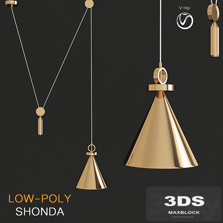 Scandlight Effaya Chandelier (low poly)