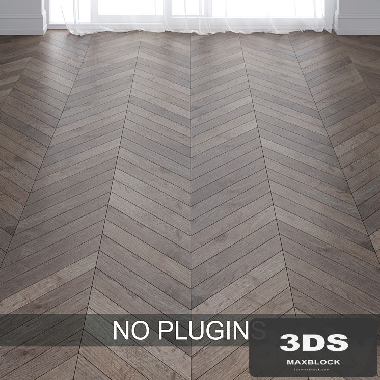 Gray Oak Wood Parquet Floor Tiles vol. 015 in 3 types