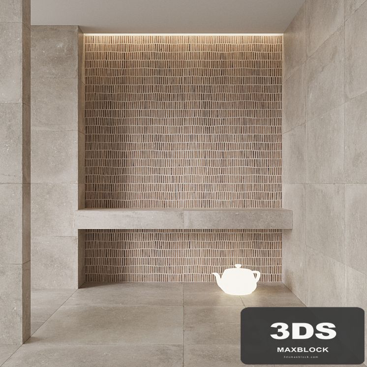 FLAVIKER Nordik Stone SAND and DOMINO SAND Tile Set