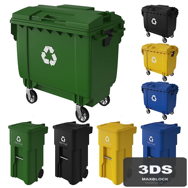 Trash can and dumpster
