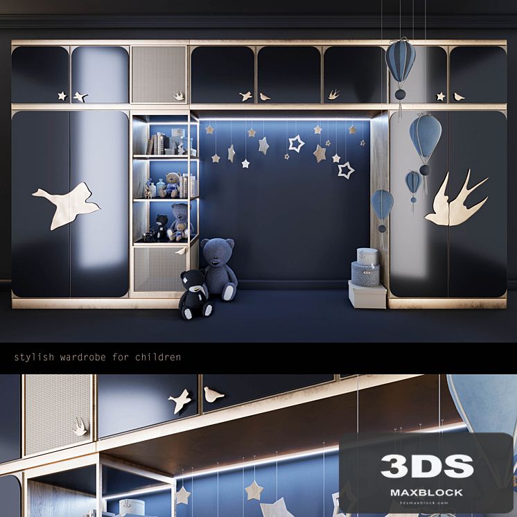 Wardrobe for kids room (2)