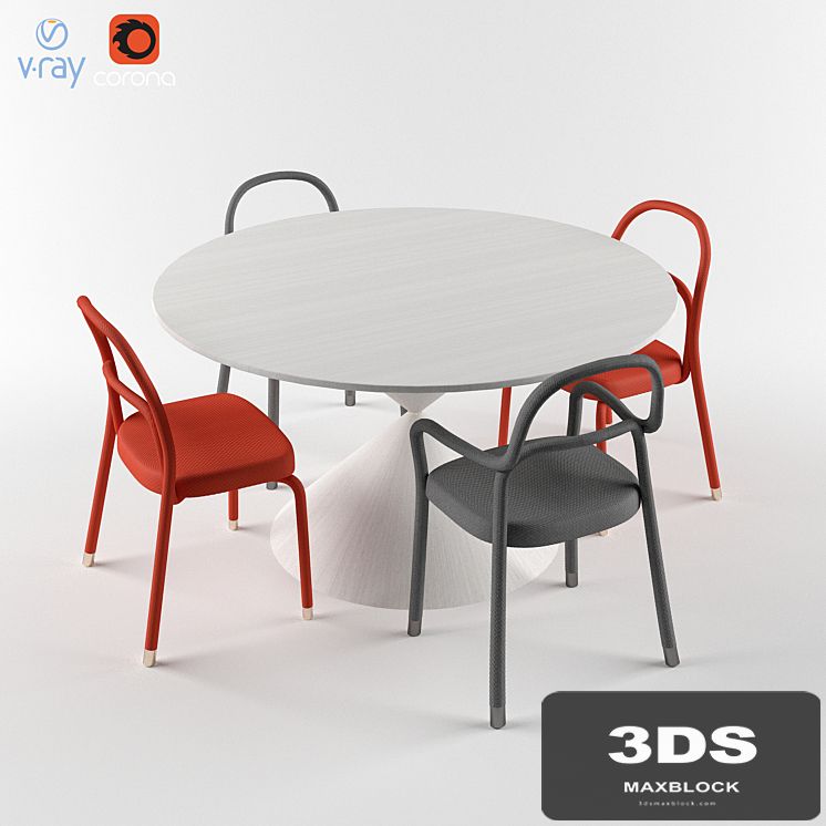 Midj Clessidra Table And Chair