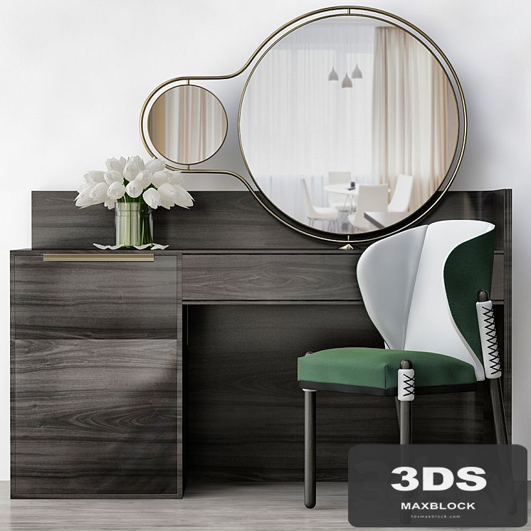 Toilet table Furniture - Consoles - Outfit Laurameroni (low poly)