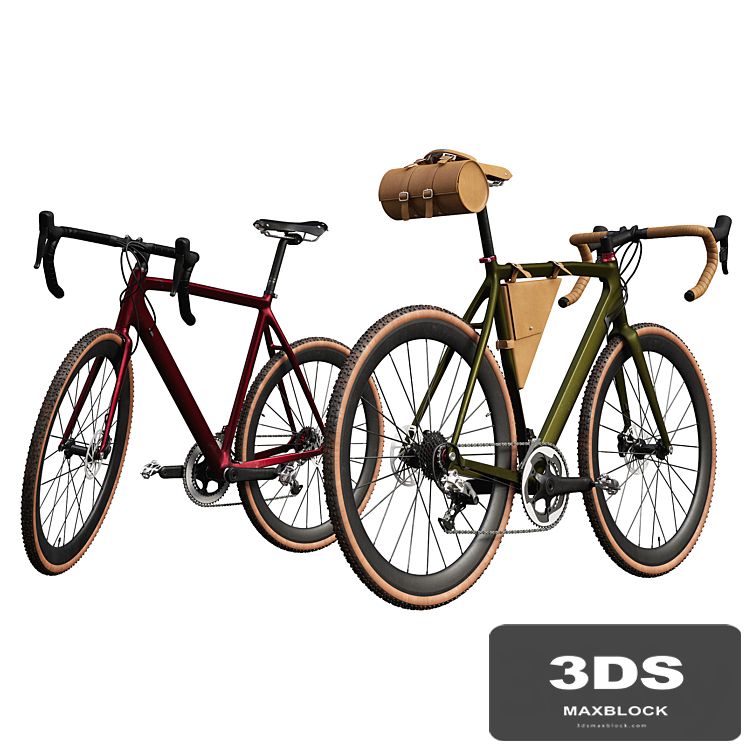 Modern bicycle in two shades