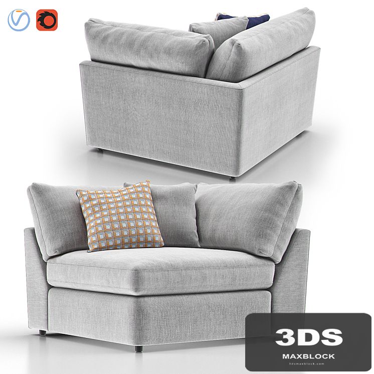LOUNGE II PETITE Outdoor Upholstered Corner Chair