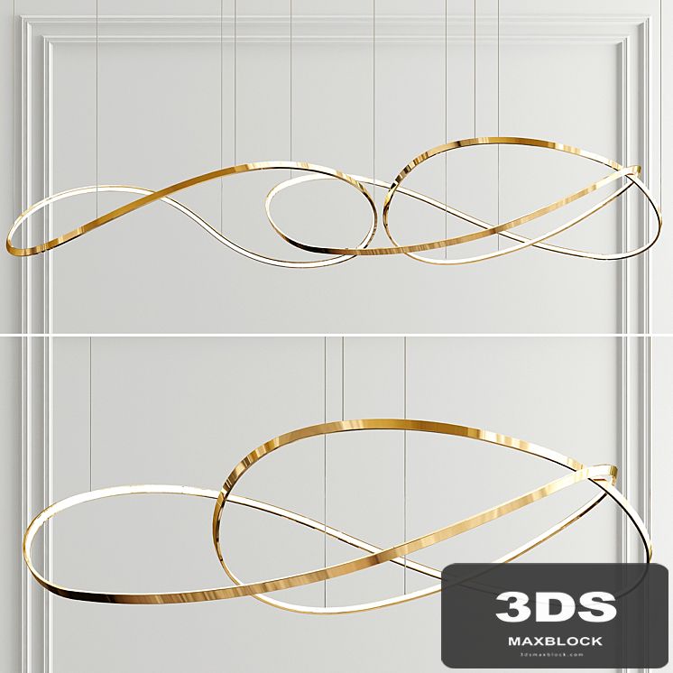 Shade ring chandelier