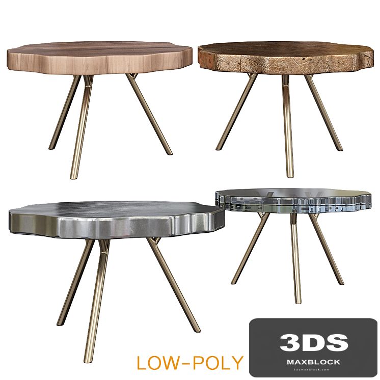 Trio Petrified Coffee Table