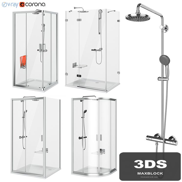 Set of shower cabins Ravak set 63
