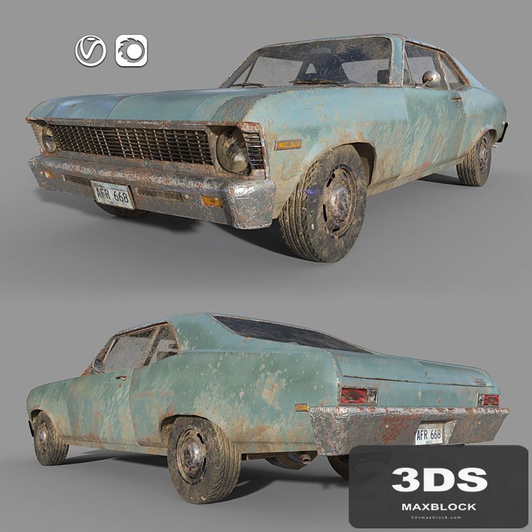 Chevrolet Nova 1969 Low Poly