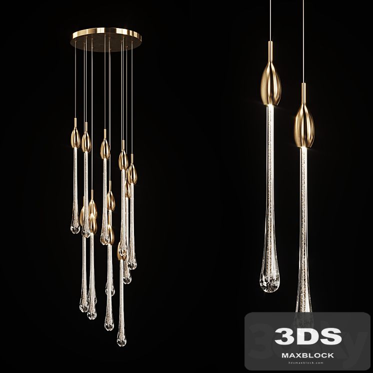 Drop shaped pendant lamp FIAL B