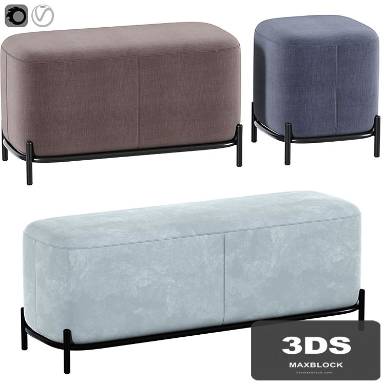 Pouf pawai set