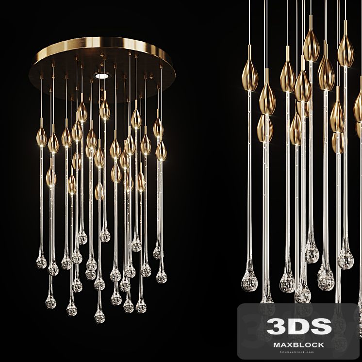 Drop shaped pendant lamp RAINY