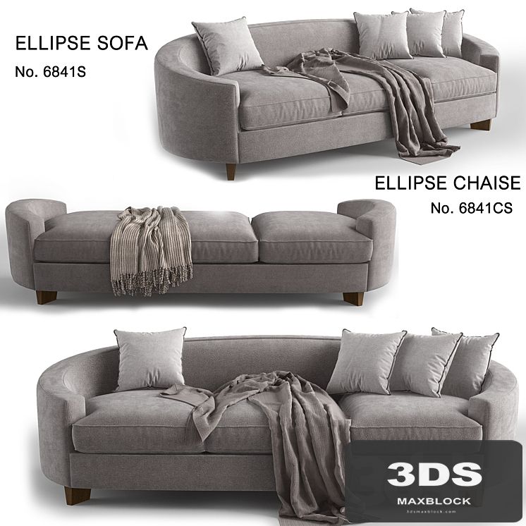 BAKER ellipse chaise  No. 6841S