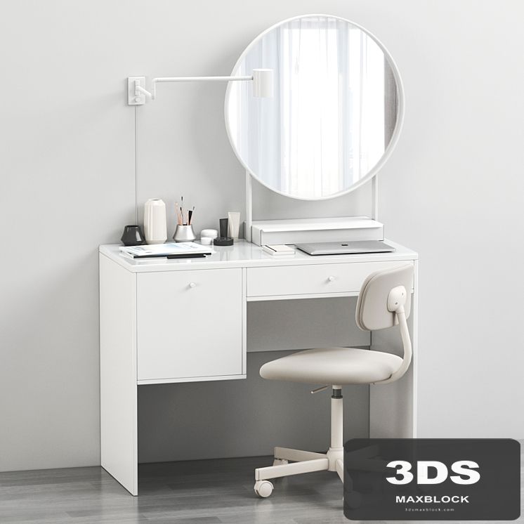 IKEA SYVDE dressing table and decor