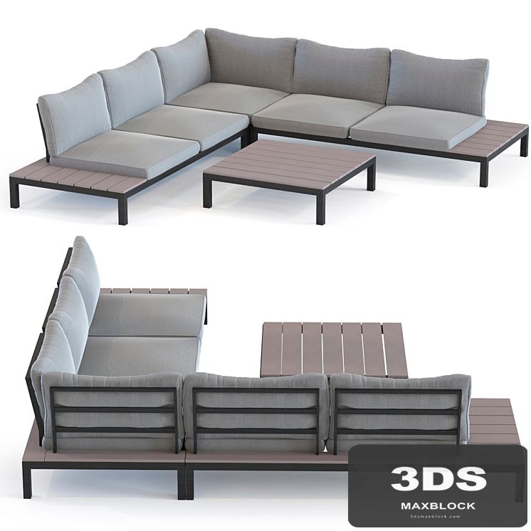 Outdoor Sofa Set Holiday Black