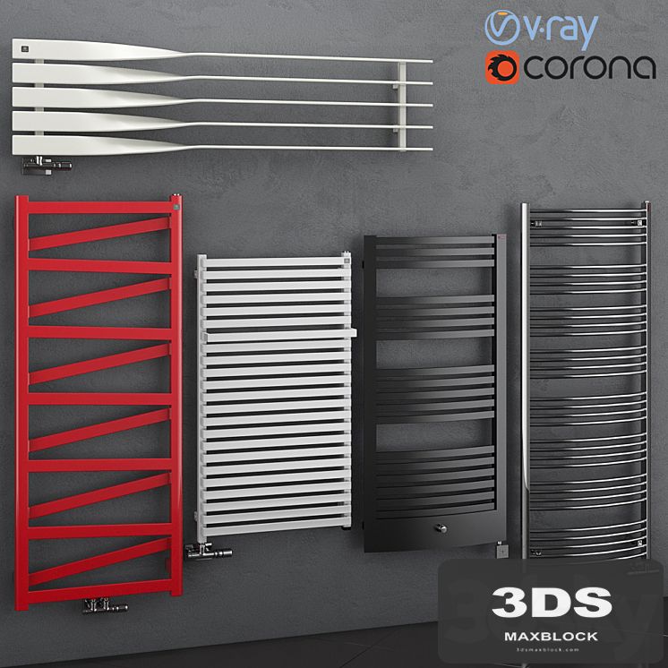 Set of heated towel rails Terma set 68