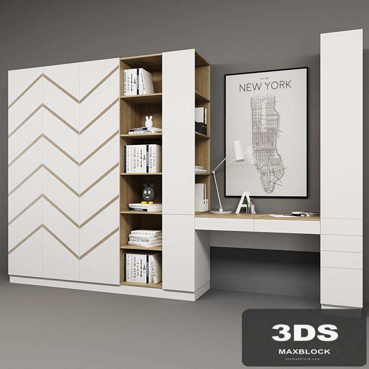 Wardrobe in the room