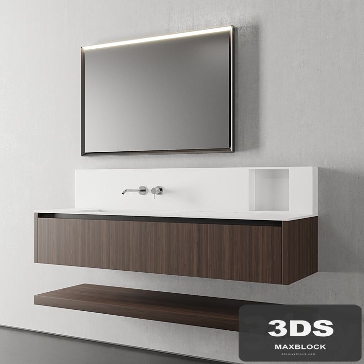 Cerasa NEROLAB SET 3 | Vanity unit with drawers