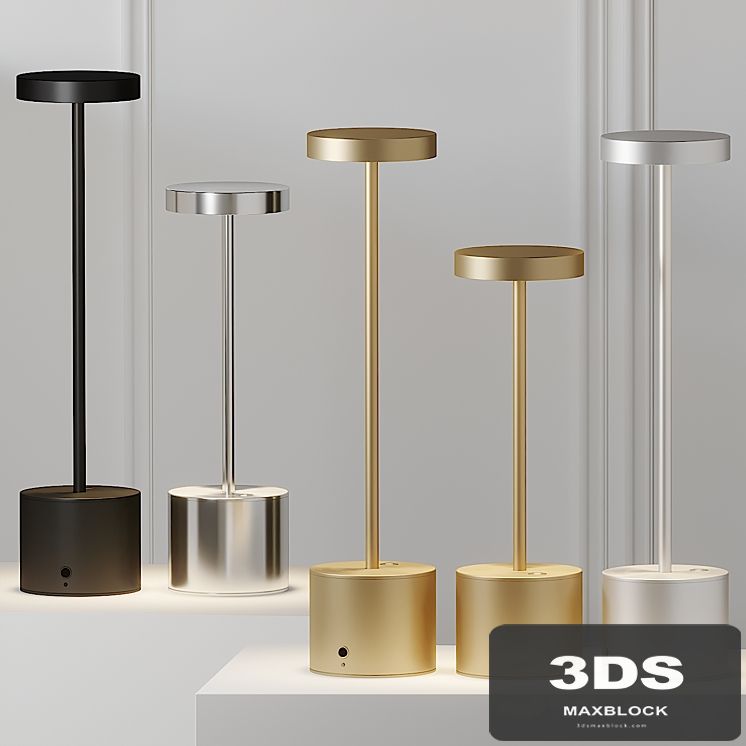 HISLE LUXCIOLE GM Table Lamp - 4 Different Metal Materials