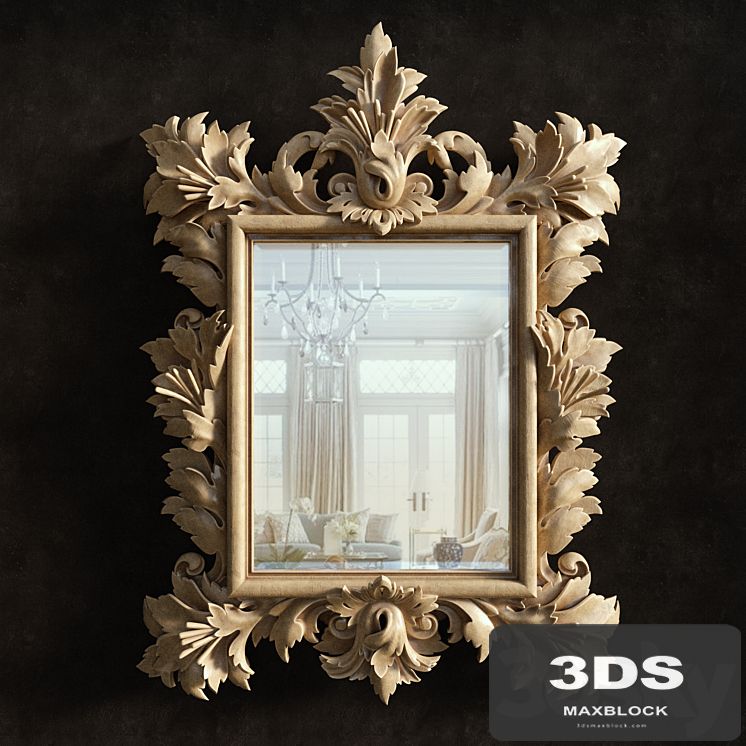 Carved mirror