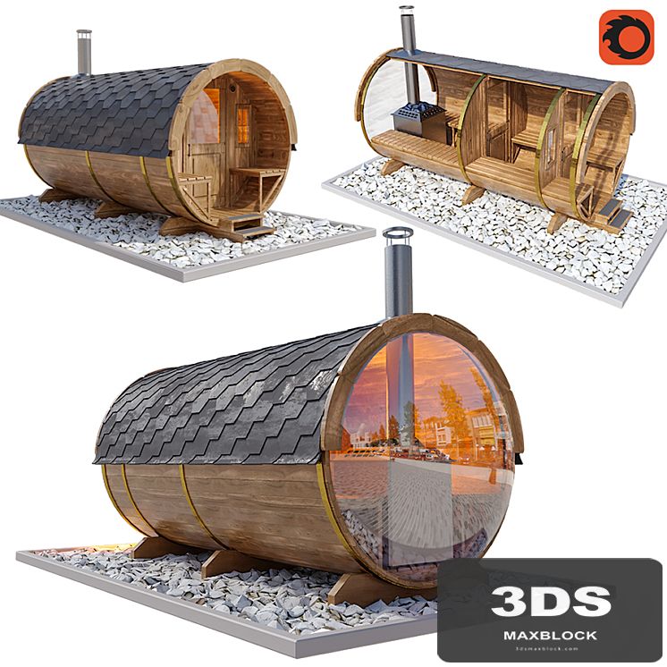 Finnish Outdoor Barrel Sauna