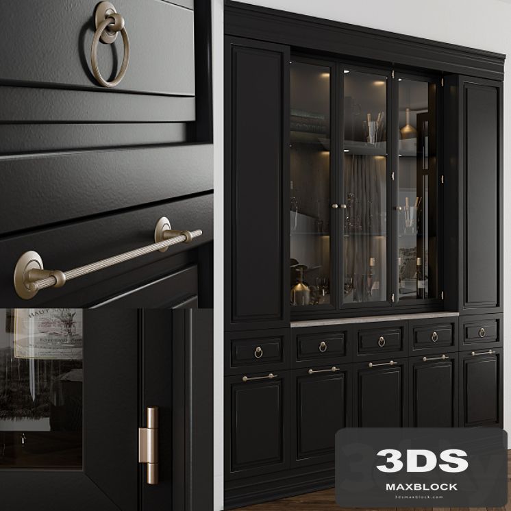 Classic Display Cabinet Black
