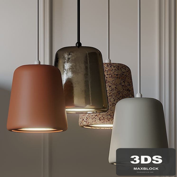 NEW WORKS Material Pendant Light 4 Different Materials