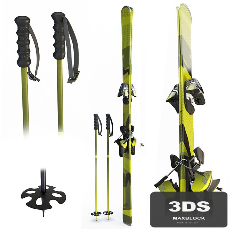 Skis and sticks
