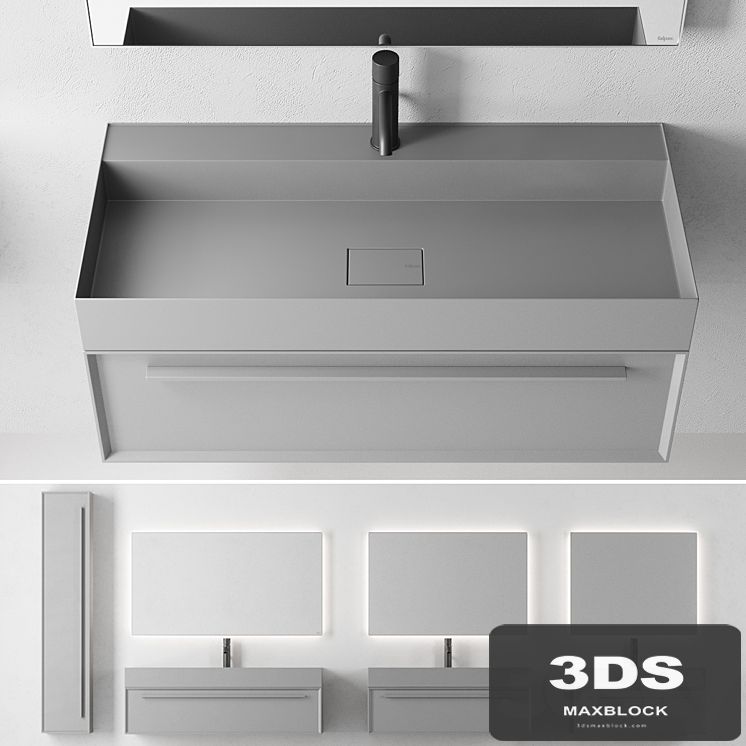 Falper 7.0 Set 2 | Wall-mounted vanity unit with drawers