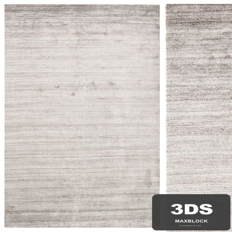 carpet Bamboo silk Loom - Warm Gray