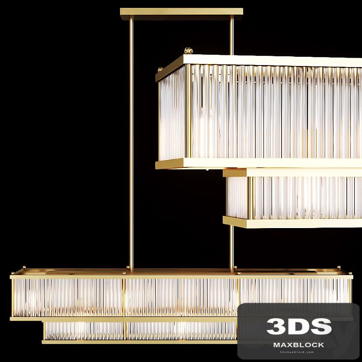 Restoration Hardware MARAIS LINEAR CHANDELIER 48 Brass