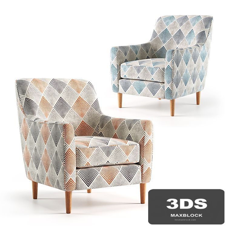 Sven Sunset / Denim Accent Chair