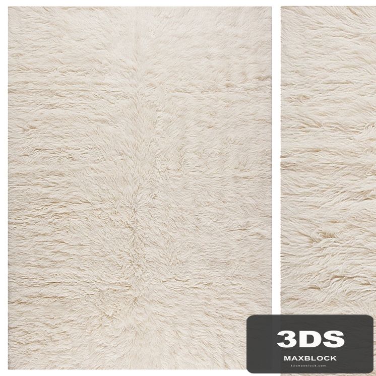 Flokati wool rug