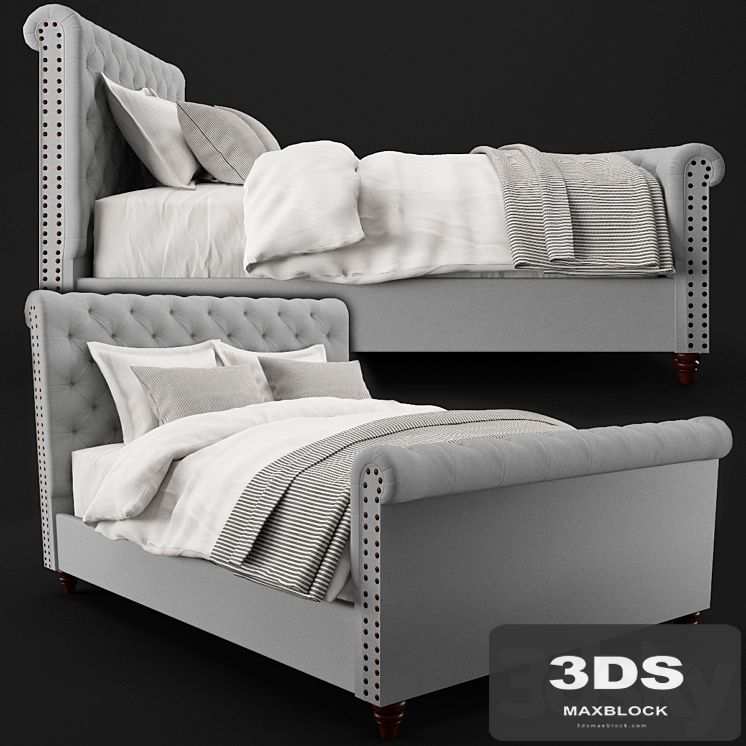 Chesterfield Tufted Upholstered Bed With Footboard
