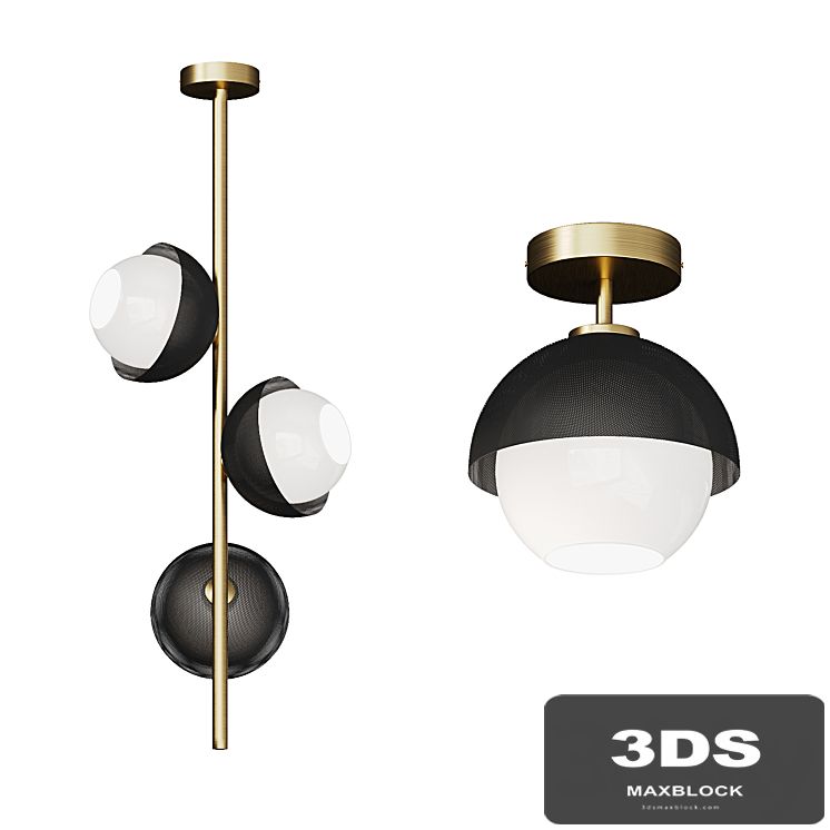 Ceiling lamp with metal frame CRAIG
