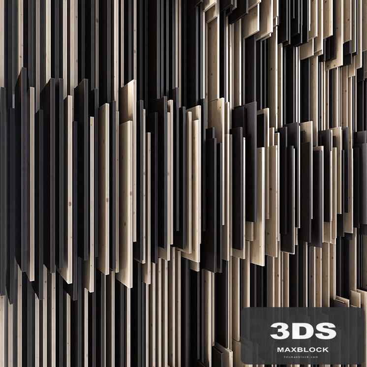 Parametric wood panel "Strokes"