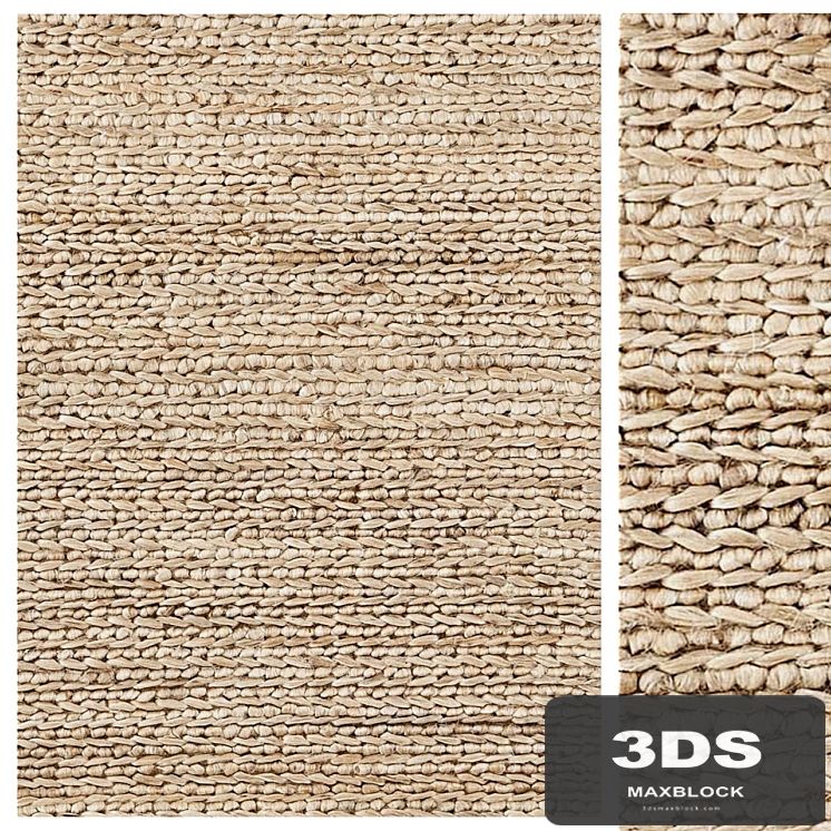 Natural Braided Designer Jute Rug