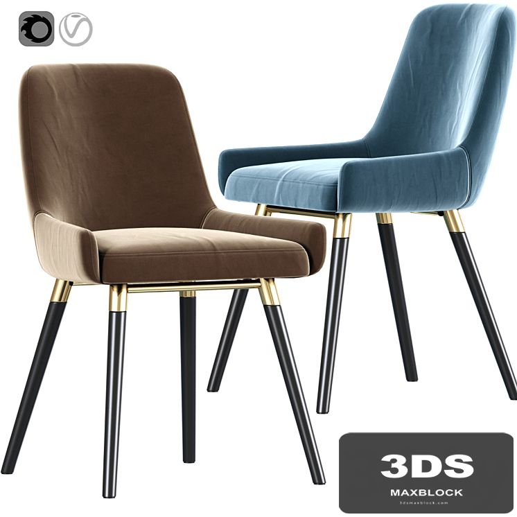 Ade Modern Gray Fabric Dining Chairs