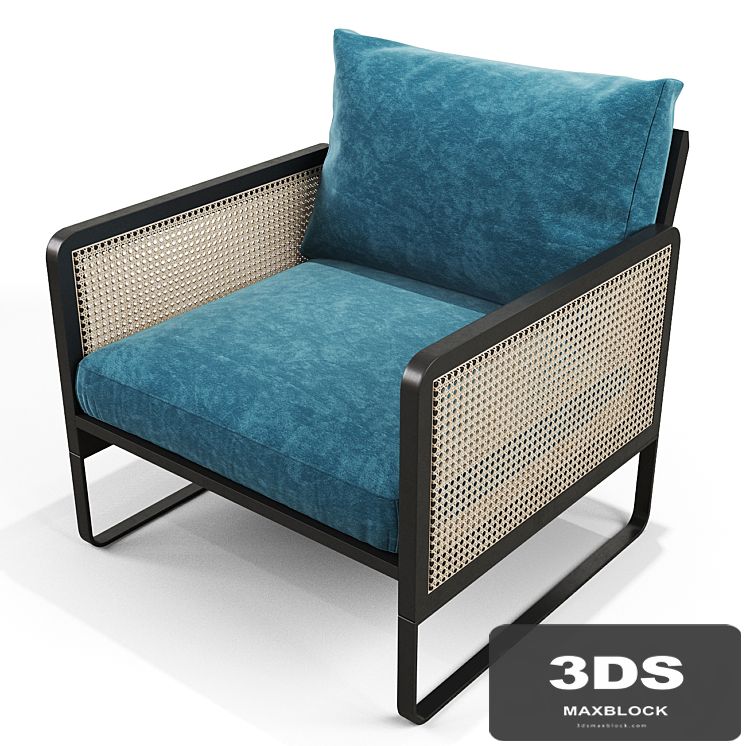 Cane armchair