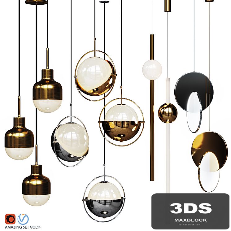 Four Pendant Lights amazing set vol. 14