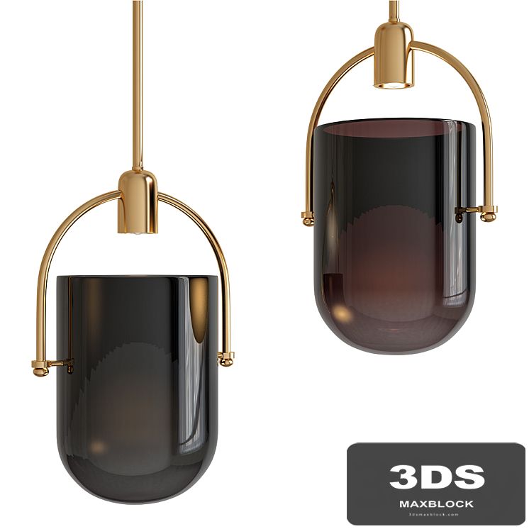 Mid Century Modern Chic 1 Light Pendant With Mouth-blown